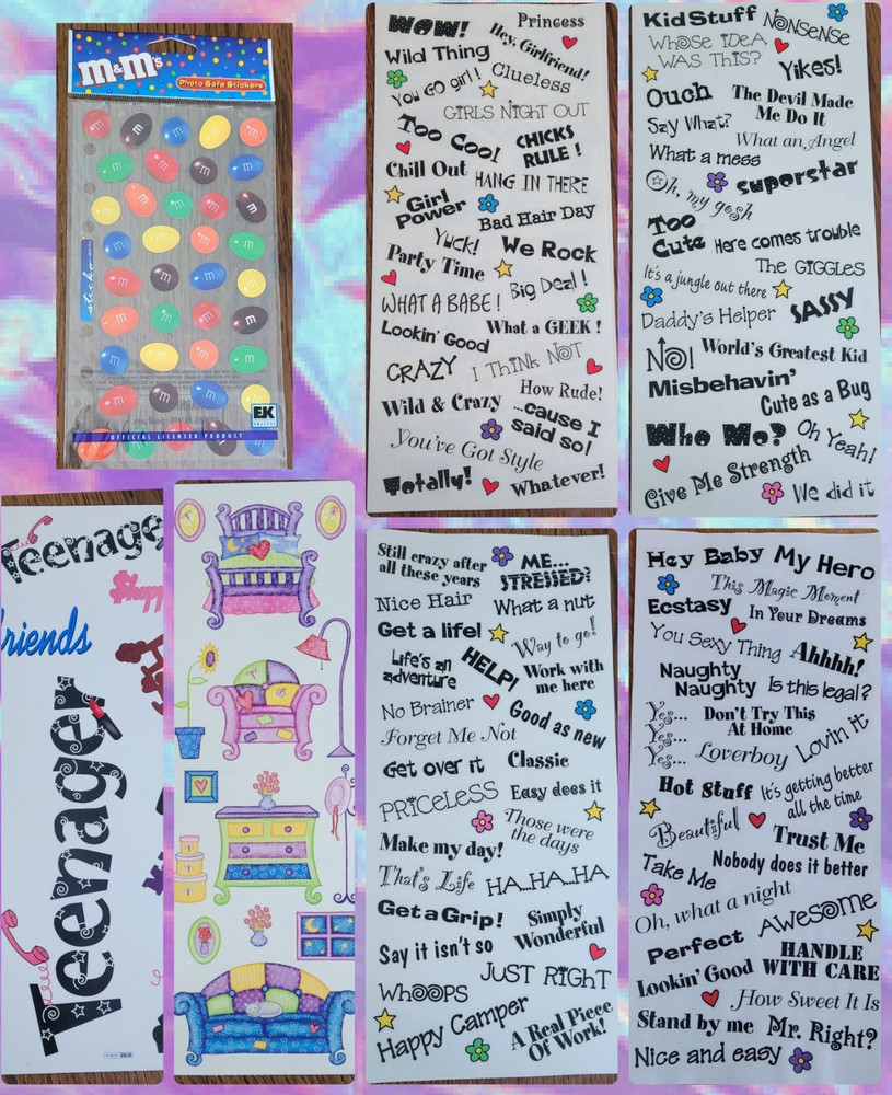 Lot EK Success, me & my BIG ideas, Penny Black Teenager Furniture M&M’s Stickers