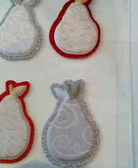 Recollections Christmas Puffy Pear Glitter Stickers, 15 pcs