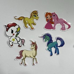 Unicorn Sticker Fun pack 30 Rainbow Colourful Glossy Cute Stickers Birthday Pack