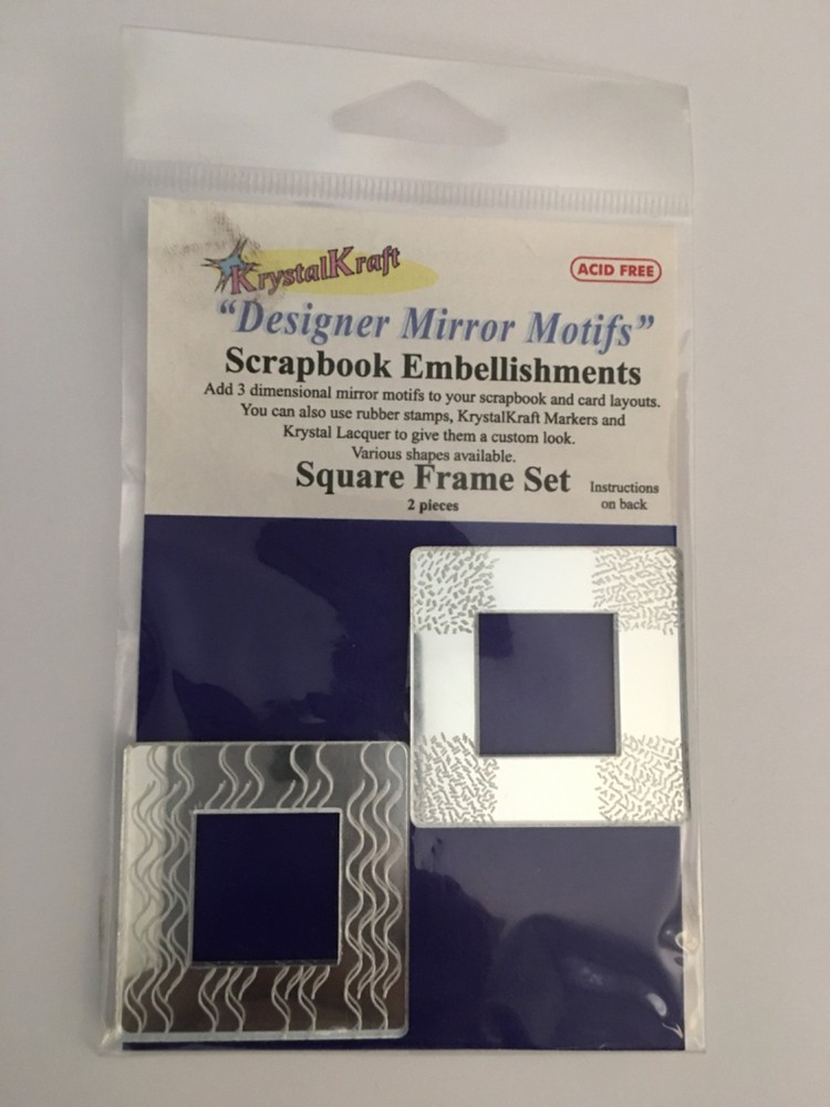 Krystal Kraft Designer Mirror Motifs Frames – Hearts, Ovals, Squares – Choice