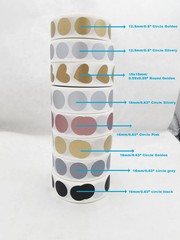 1 Roll DIY Scratch off Stickers in Small round Or Heart Shapes – 3 Sizes Availab