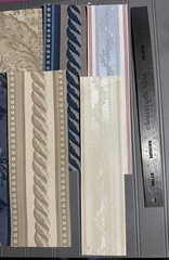 Vtge Textured Wallpaper Strips from Sample Book (10 Pieces) Set 22