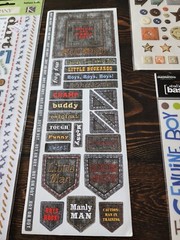 Lot of Scrapbook Stickers for Boys Epoxy K&Co Deja Views Dad Boy Vintage NEW #8