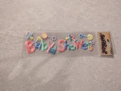 Vintage Stickopotamus Sticko Sew Whats Embroidered Baby Shower Stickers 8” -NEW