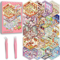 20 Sets DIY 3D Sticker Scene Collection Book for Kids and Adults