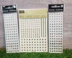 Lot of 530 RHINESTONE STICKERS – in 16 Packages – Various Brands