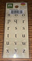 Making Memories Details Alphabet Med Black Page Pebbles letter Scrapbook Sticker