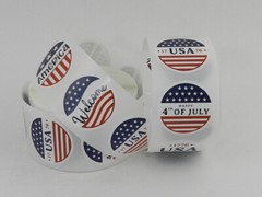 Patriotic Stickers Featuring The American Flag 40 Pcs.
