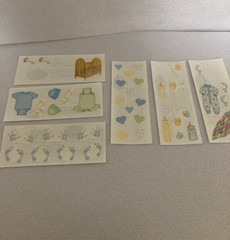 Creative Memories – Lot of 6 Sticker Strips – Baby Boy Theme – New & Used –