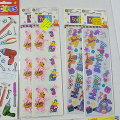 Vintage Sticker Sheets Lot of 14 New In Package Hambly Suzys Zoo Mrs Grossmans