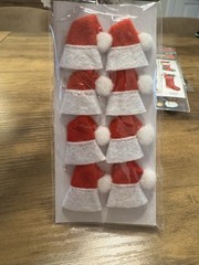 Christmas Paper Crafts Christmas Stickers, 3D Lighted Embellishment & Santa Hats