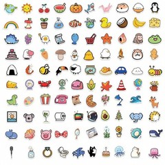 100 PC Kids Cartoon Characters Stickers for Water Bottles Teacher Prizes Vinyl