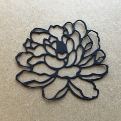 FLOWERS card stock die cut embellishments 6 Pcs Choose color 2” x 2-1/4″