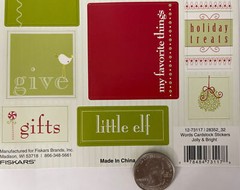 JOLLY & BRIGHT WORD Card Stock Sticker(45pc)Heidi Grace•Christmas •Mistletoe•Joy