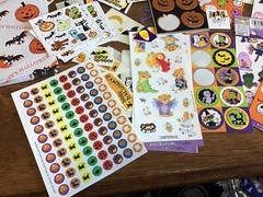 Lot of Vintage Halloween Stickers – Eureka Hallmark AGC Sandylion Partial Pages