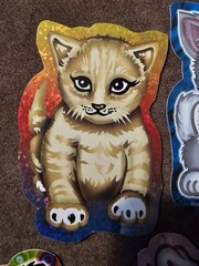 Cat And Dog Holographic Stickers Vintage 1998 CEI Made In The USA