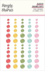 Crafts Enamel Dots SS Sticky Back Pink Lemonade Yellow Red Green Blue