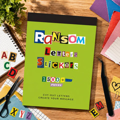 1500Pcs Letter Stickers for Scrapbooking,Ransom Note Sticker Book, Junk Journal,