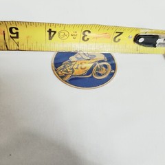 Vintage Moto GP Blue and Gold Sticker of Motorcycle Racer Roger Reiman Harley