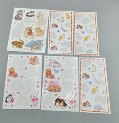Lot of Hallmark AGC Vintage 80s Stickers Cats Kittens dogs Valentine hearts