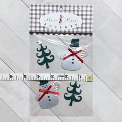 Meri Meri Snowman Christmas Tree Stickers Dimensional Embellishments Holiday