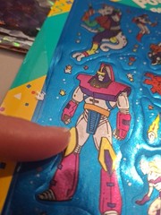 vintage Stickers,space Aliens Monsters Shiny Mylar Foiled Rare 1 Sheet 3m 1990