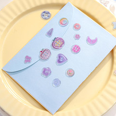 Cute 3D Stickers Vintage Style Simple Illustration Sticker Sheet Set of 4 Fresh