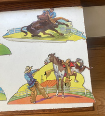 1950’s Vtg Old Western Paper Doll Stand Ups Cowboy/Indian-Cut & Uncut Scrapbook