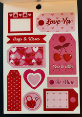 RECOLLECTIONS VALENTINE’S DAY STICKER BOOK 261 PC STICKERS 12 SHEETS ROMANCE