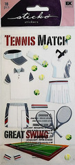 TENNIS Female Male Outfit Court Racquet Racket Ball Swing Match Sticko Stickers