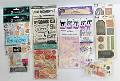 Lot of 10 Cat Sticker Sheets New Cloude9 Design Sandylion Art Warehouse Marcella