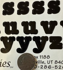 BLACK 3/4” ALPHABET Stickers(2 sheet)Making Memories•Letters •Numbers•Words•