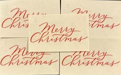 Vintage 1999 Mrs. Grossman Merry Christmas Sticker Set Of 5 Red