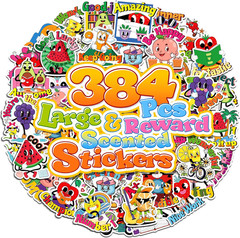 240 Pcs 3D Large Food Scratch and Sniff Stickers for Kids and Classroom