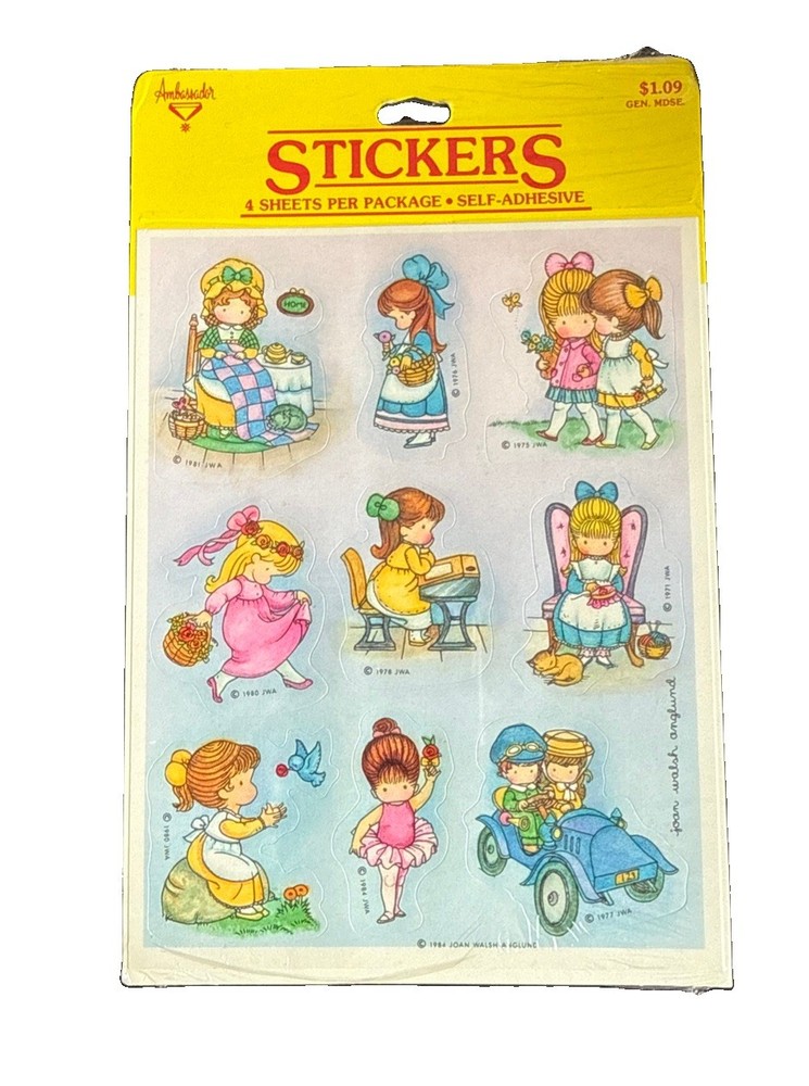 Joan Walsh Anglund Babies & Children Sticker Sheet Multicolor Scrapbooking
