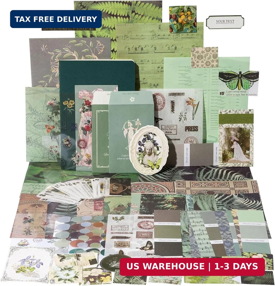 YagCu Scrapbook Kit for Beginners, Aesthetic Junk Journal Supplies, Scrapbooking
