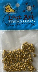 MUSTARD 1/8” ROUND METAL EYELETS(100pc)Lost Art Treasures •Fall•Autumn•Holes•
