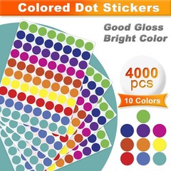 4000 Pcs Color Dot Stickers – 3/4″ Round Coded Labels for Organization in Off…