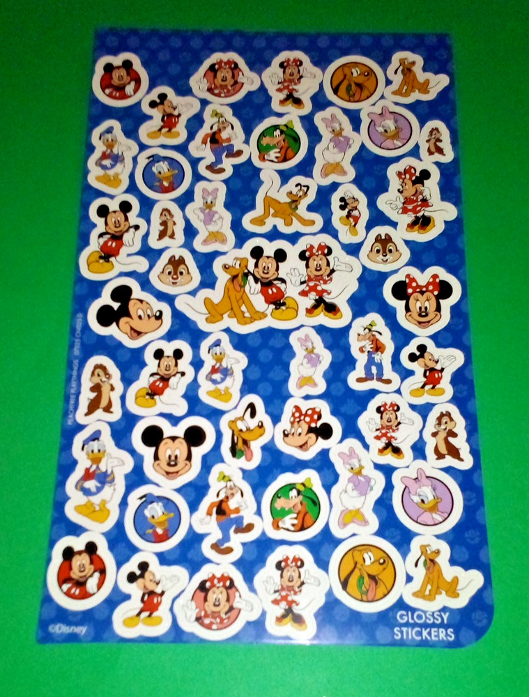 Disney Mickey Mouse Glossy Sticker Sheet Scrapbooking