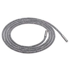 4mm x 120cm Rhinestone Tube Rope Bling Crystal White Mesh Mineral Gray Diamonds