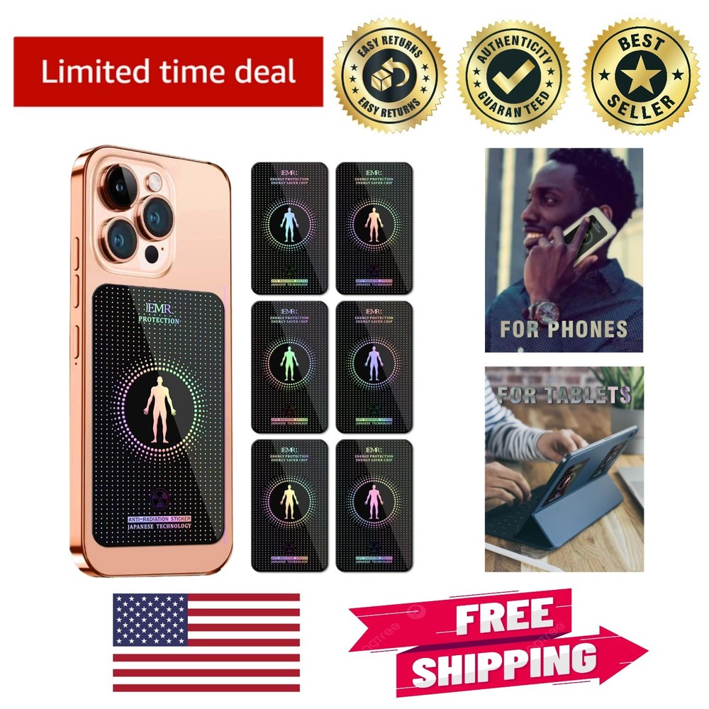 Lightweight 6-Pack of Reusable Stickers for Electronics – Customizable Size