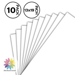 10 PCS 13×19 Inch White Uncut Mat Boards Acid Free 4Ply Thickness Core Photo