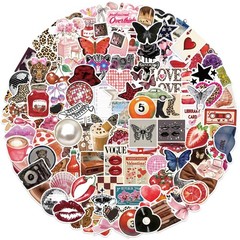 200Pcs Cool Trendy Y2K Stickers Aesthetic Downtown Girls Sticker for Water Bo…