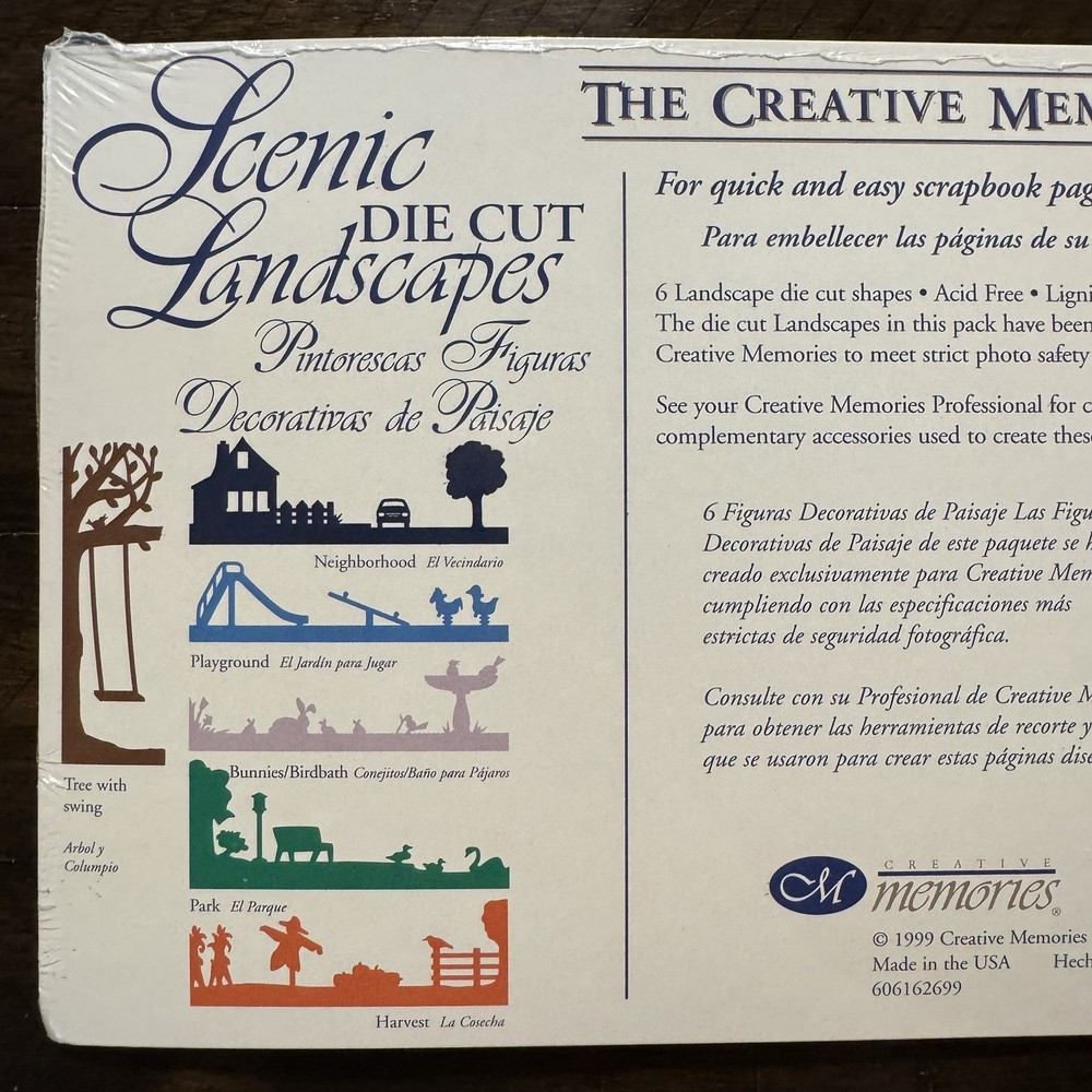 Creative Memories Scenic Die Cut Landscapes 6 Pack NEW Retired 1999 Free Ship!!