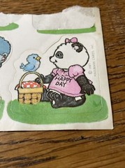 Vintage Stickers Hallmark Cards Animals Shirt Tales Dated 1981 Partial Sheet