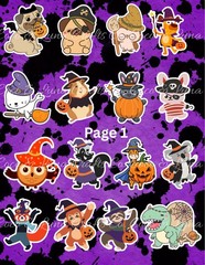 Halloween Animal Sticker Set – 64 Piece