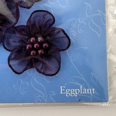 Casa Collection Small White Roses Appliqué Embellishments Pink Purple Blue