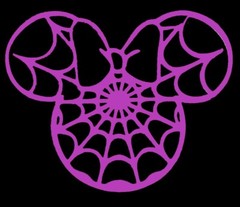 DISNEY HALLOWEEN MICKEY & MINNIE MOUSE, SPIDER, SKULLS, + (BLK, ORANGE, PURPL)