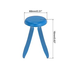 Brads for Paper Crafts, 150 Pcs Blue Metal Round Paper Fasteners, 16 mm