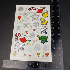 Current Christmas Stickers 9×6 Sheet Whimsical Snow Stars Ornaments NEW